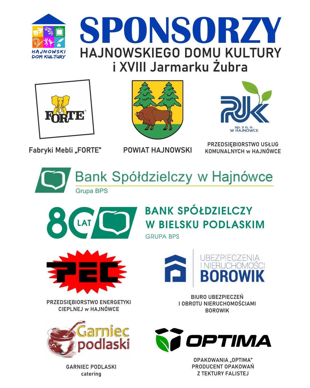 jarmark Żubra SPONSORZY 2025 net